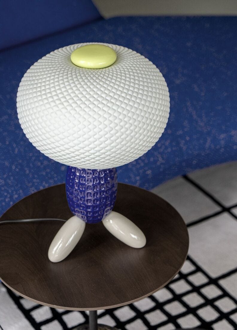 Soft Blown Table lamp. Blue (US) in Lladró