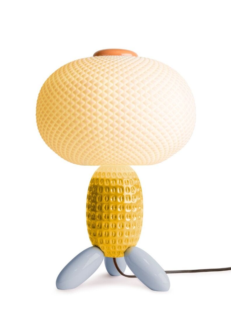 Soft Blown Table lamp. Yellow (CE) in Lladró