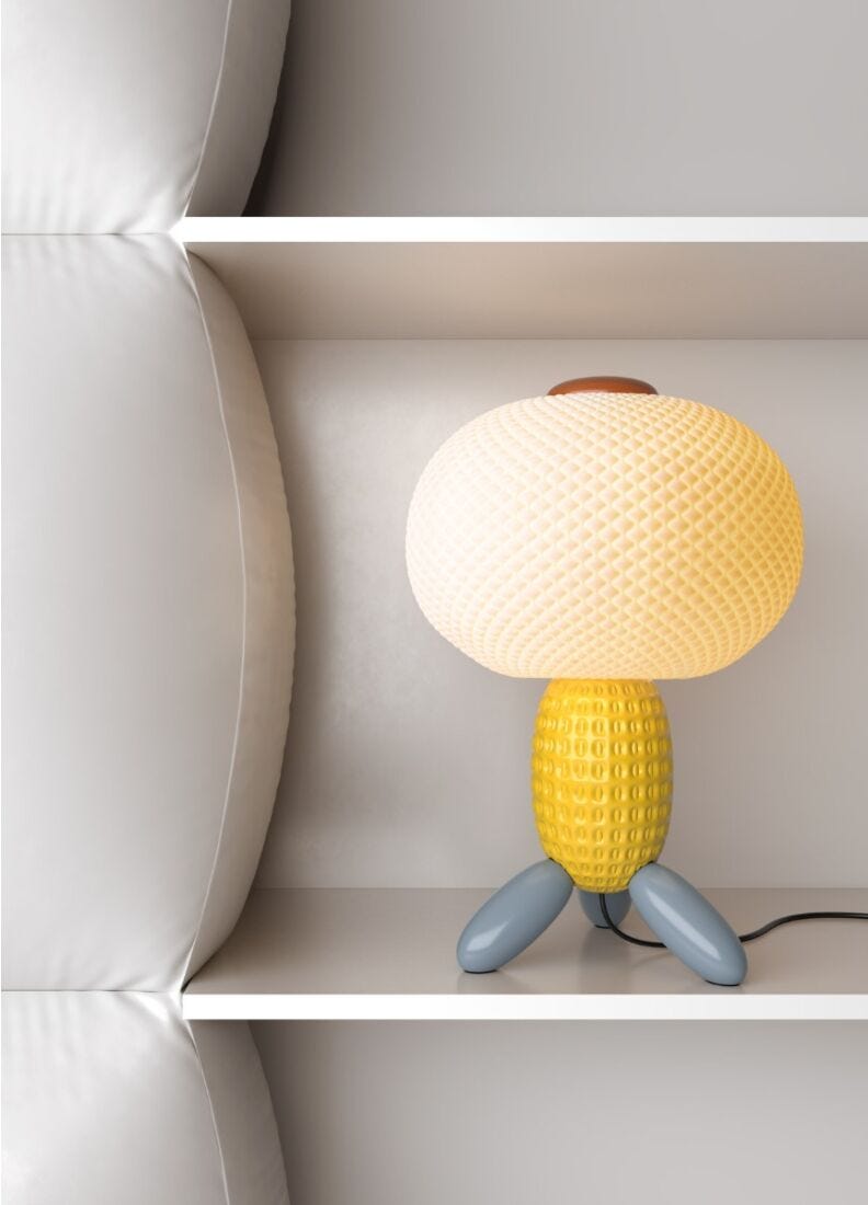 Soft Blown Table lamp. Yellow (UK) in Lladró