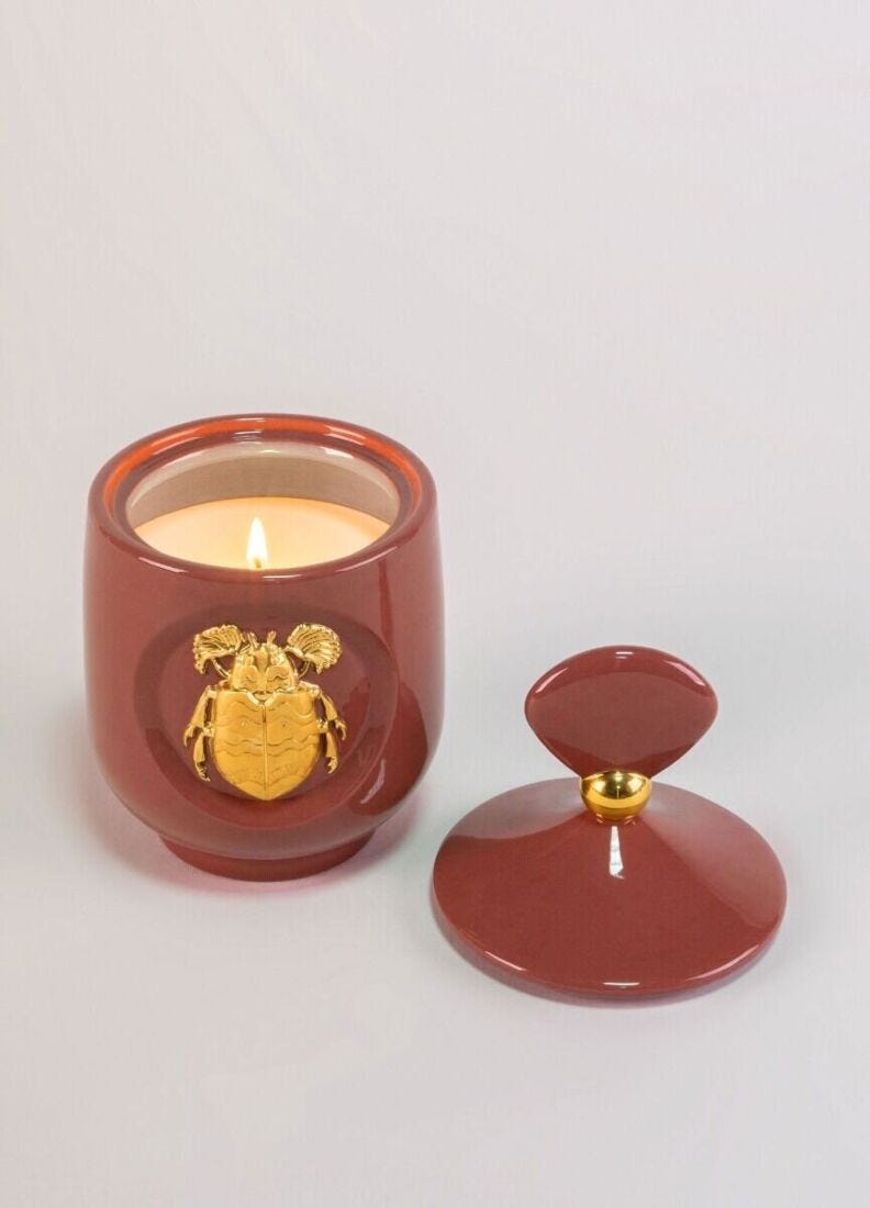 Scarab candle Luxurious animals. Moonlight Scent in Lladró