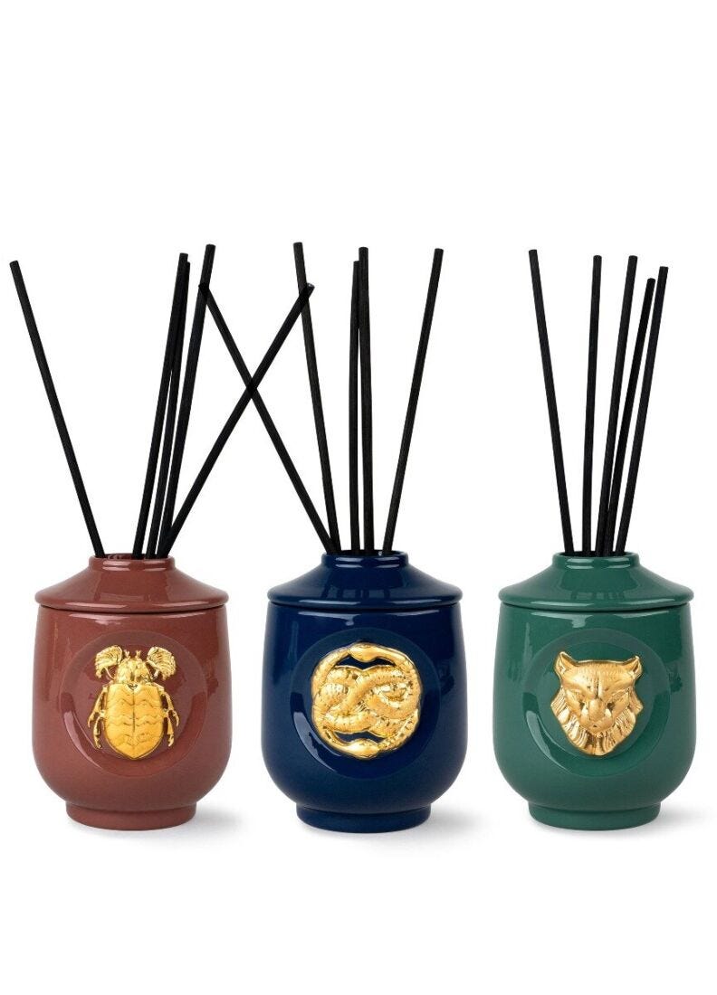 Luxurious animals Diffusers Set in Lladró