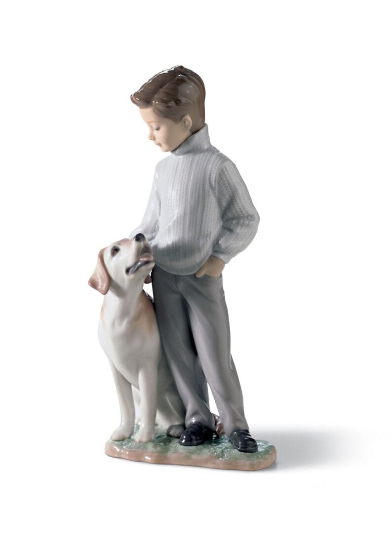 Figura niño con perro Mi amigo más fiel en Lladró