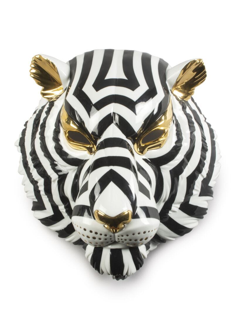 Mask(Tiger/Black-Gold) in Lladró