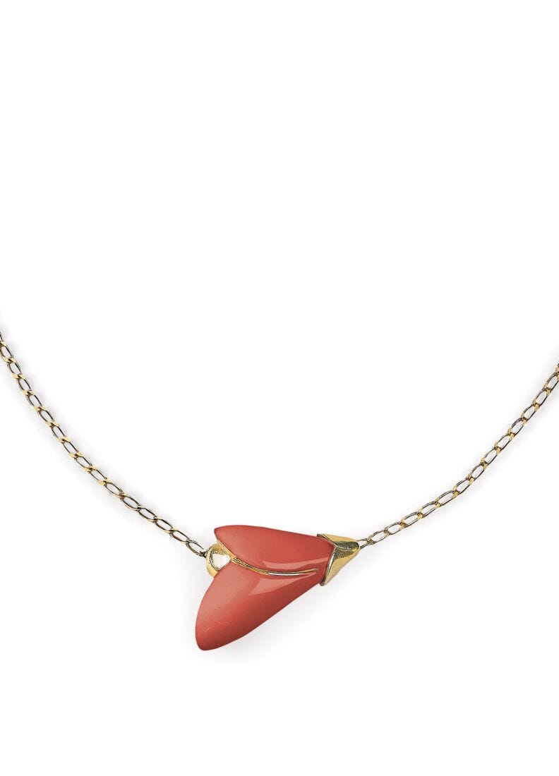 Heliconia Pendant. Coral in Lladró