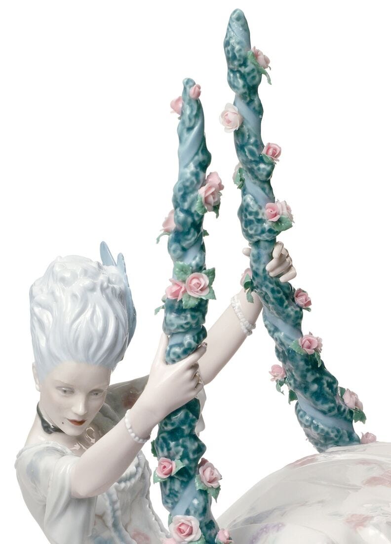 Rococo Lady on Swing Figurine in Lladró