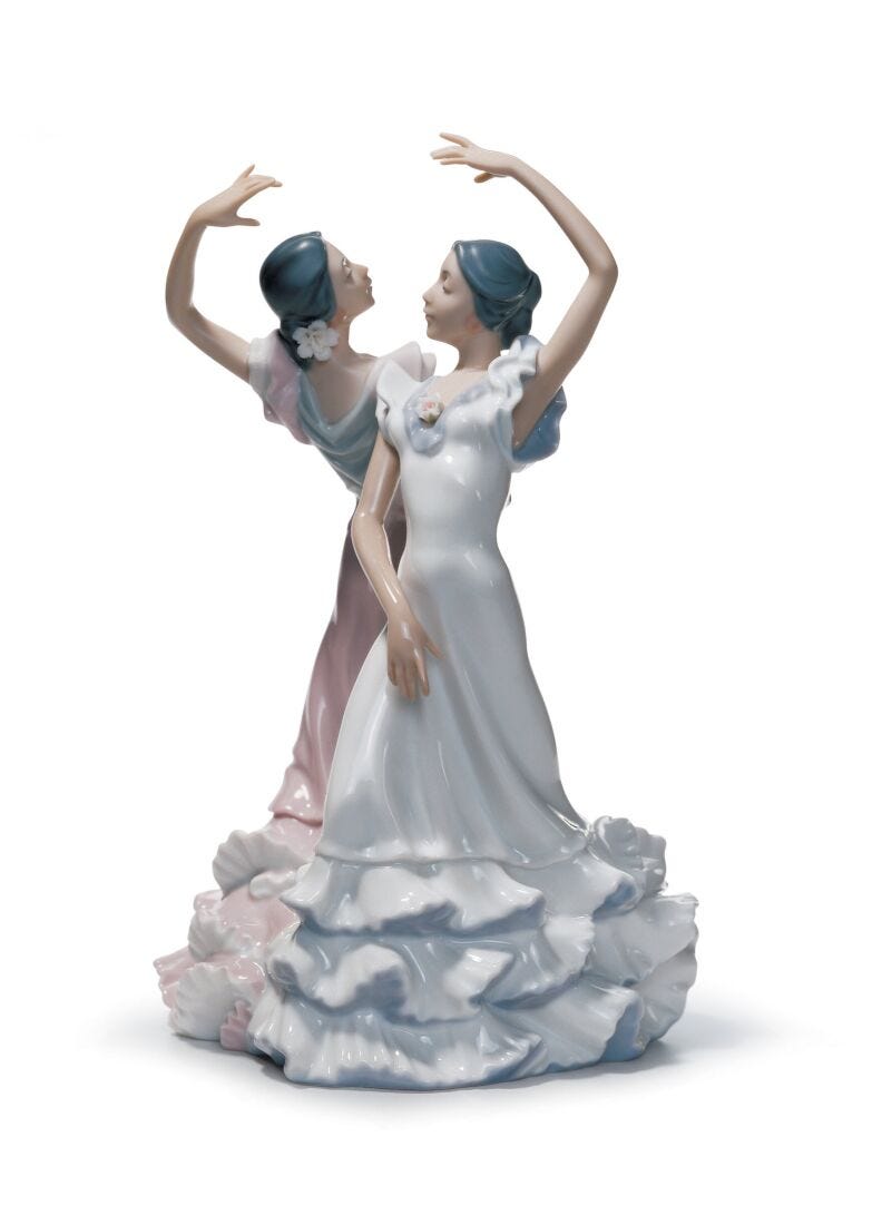 Ole Flamenco Couple Figurine in Lladró