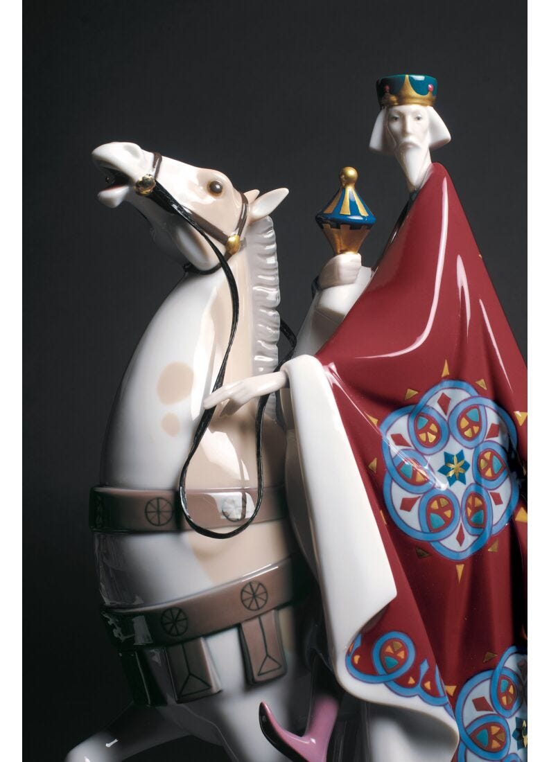 Kings Melchior, Gaspar and Balthasar Sculpture. Limited Edition in Lladró