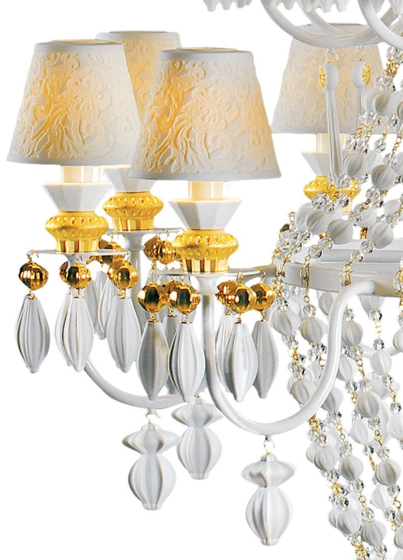 White on sale gold chandelier