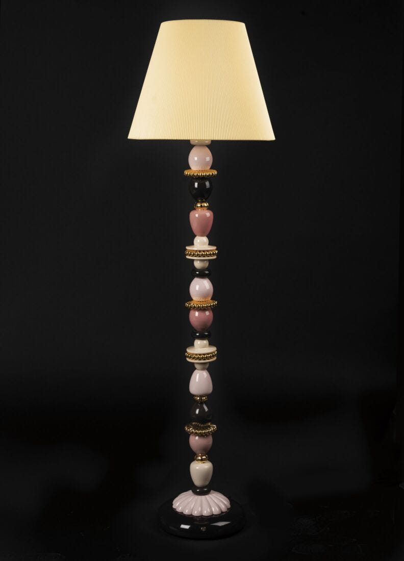 Firefly Floor Lamp. Pink and Golden Luster. (UK) in Lladró
