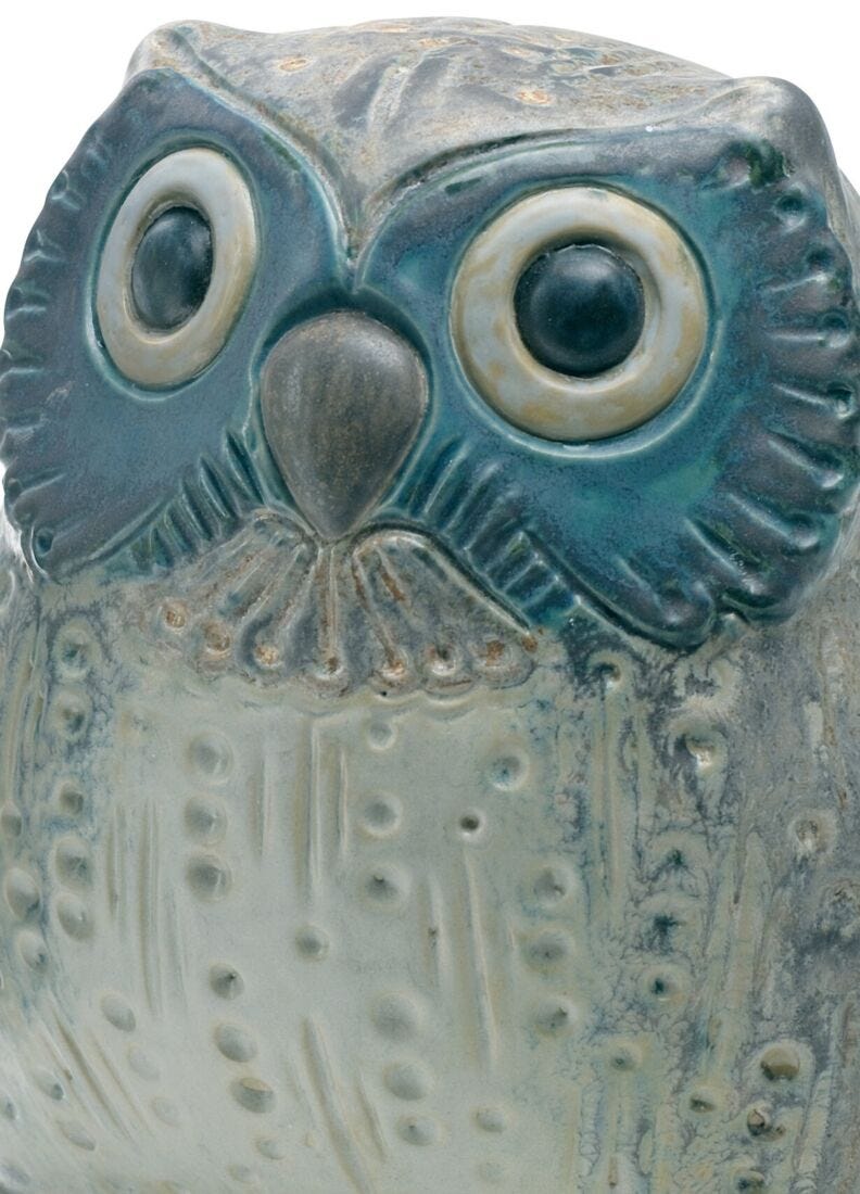 Owl Figurine. Grey in Lladró
