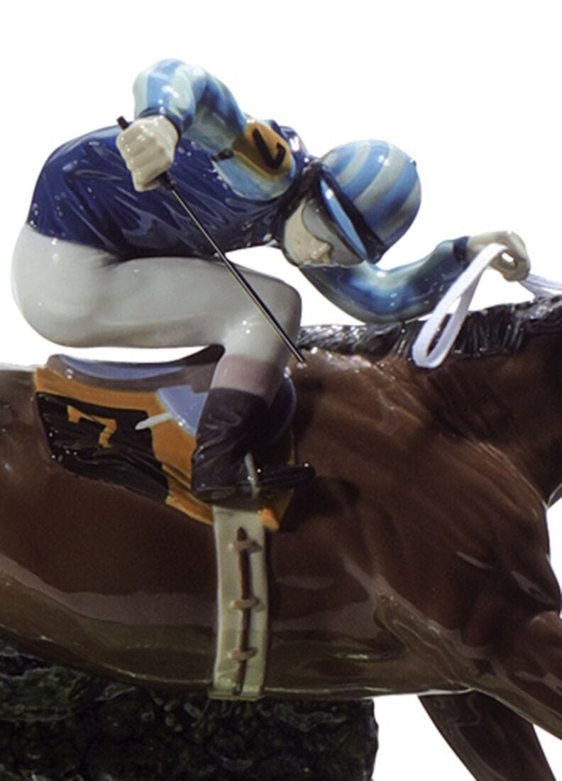 Escultura caballos Carrera en el hipódromo. Serie limitada en Lladró