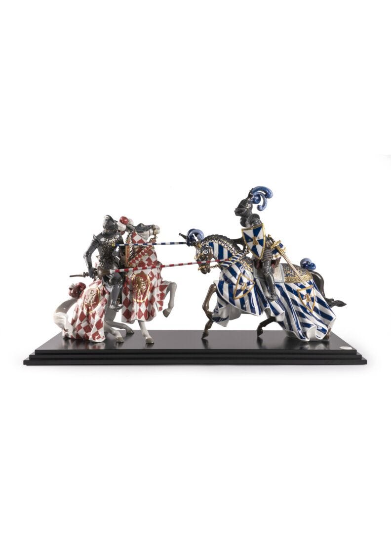 Medieval Tournament Sculpture. Limited Edition in Lladró
