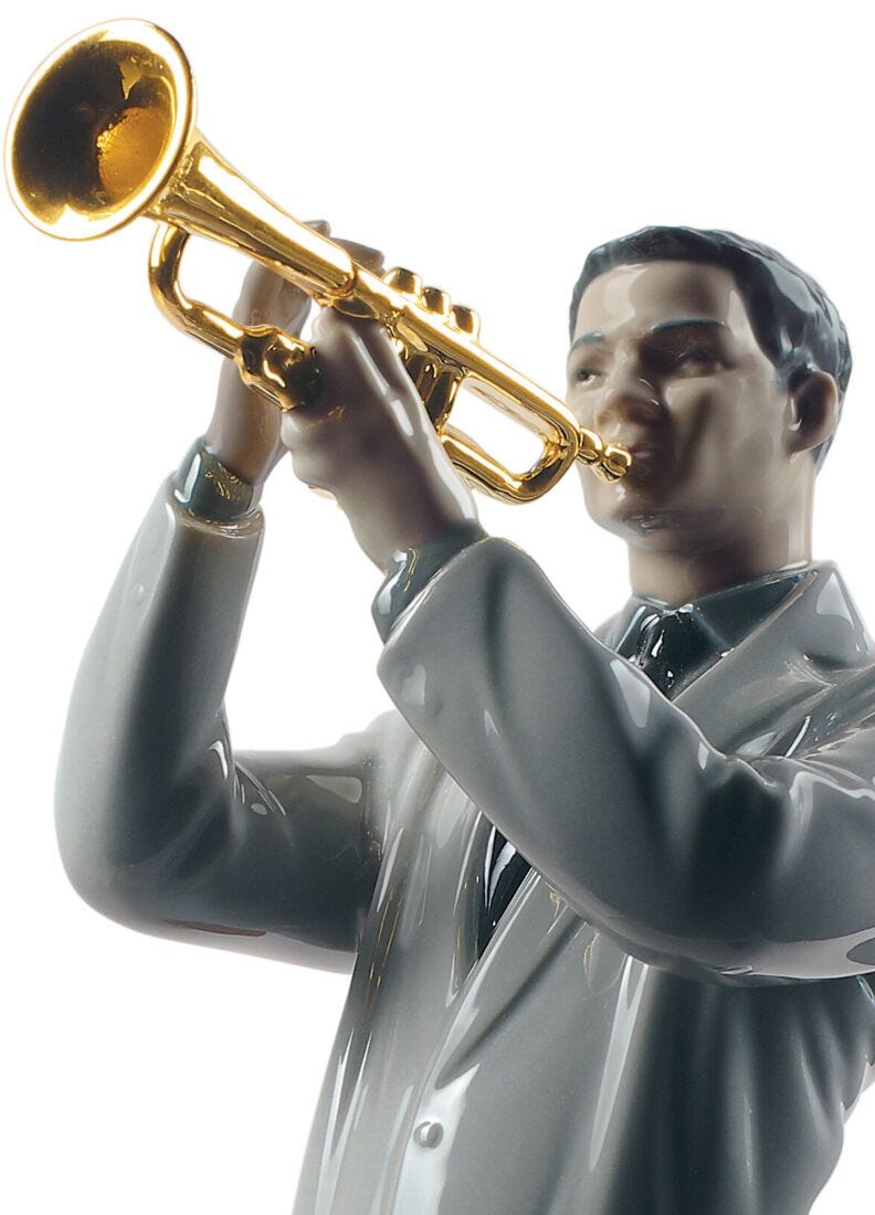 Figura músico Trompetista de jazz en Lladró