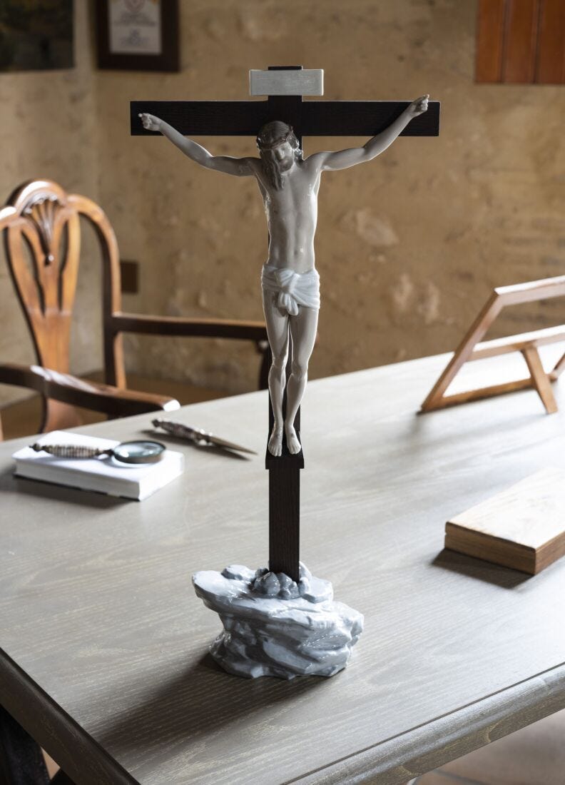 Our Savior Crucifix Figurine Tabletop in Lladró