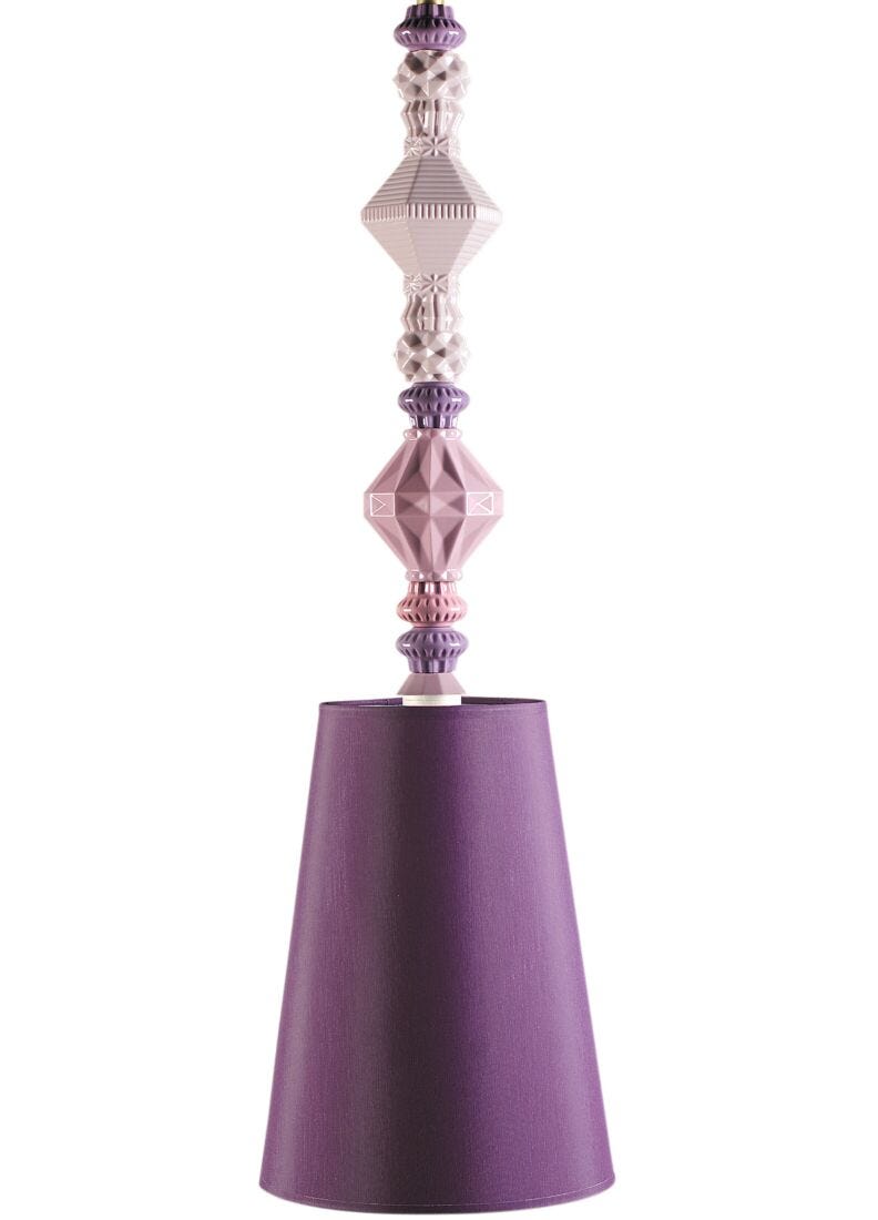 Belle de Nuit Ceiling Lamp II. Pink (US) in Lladró