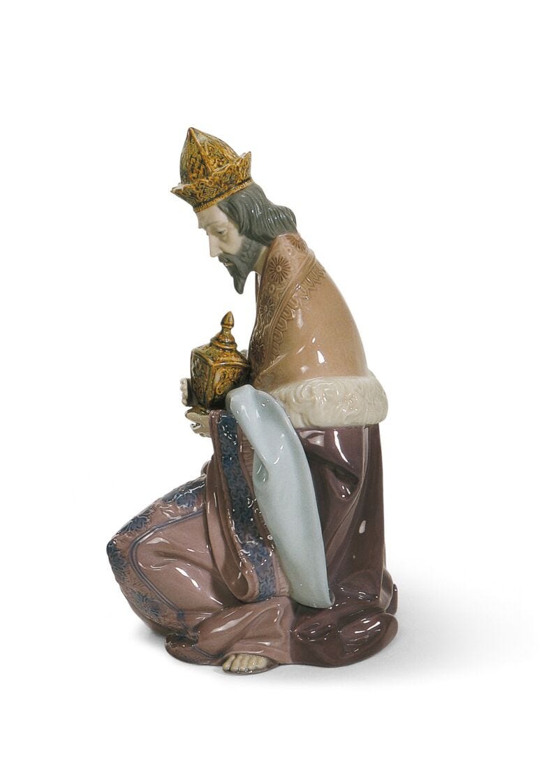 Figurina Natività re Gaspare in Lladró