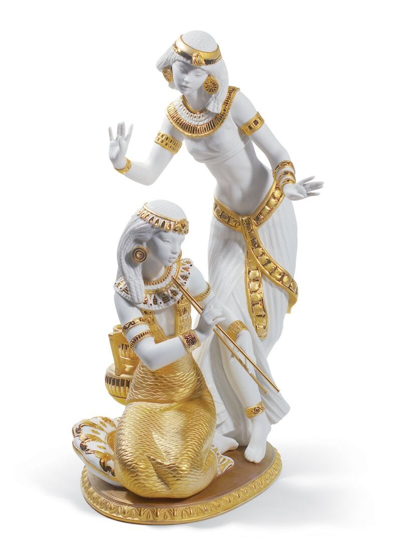 Dancers from The Nile Figurine. Golden Lustre. Limited Edition in Lladró