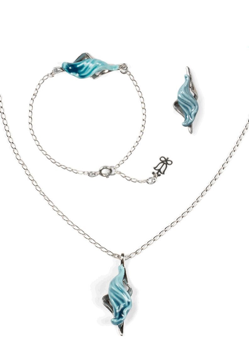 Set Aquarium Pendant, Bracelet & Earrings in Lladró