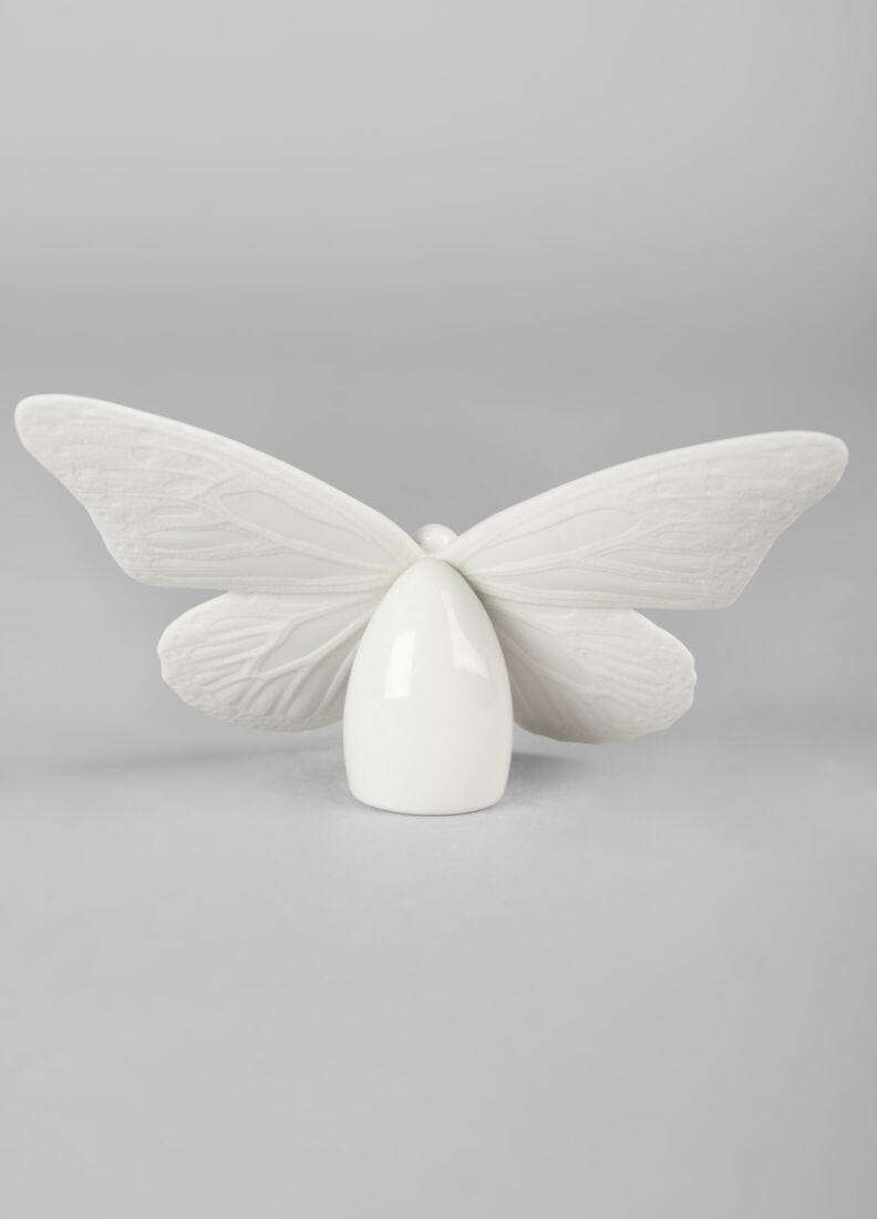 Figura Mariposa. Lustre oro y blanco en Lladró