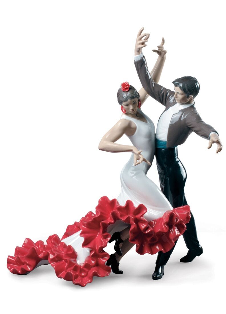 Flamenco dancers Couple Figurine in Lladró