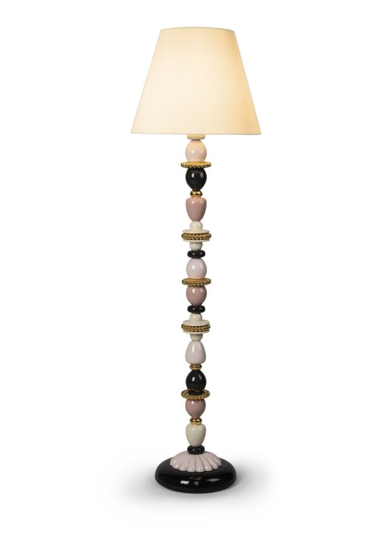 Firefly Floor Lamp. Pink and Golden Luster. (US) in Lladró