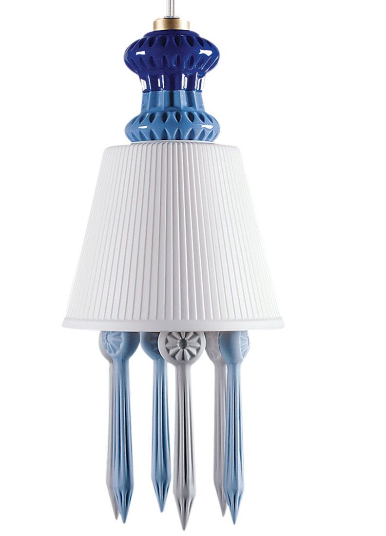 Belle de Nuit Ceiling Lamp with Lithophane. Blue (CE/UK) in Lladró