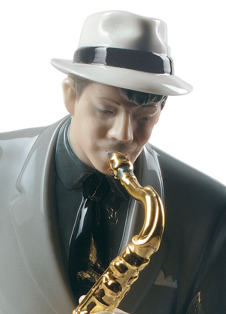 Jazz Saxophonist Figurine in Lladró