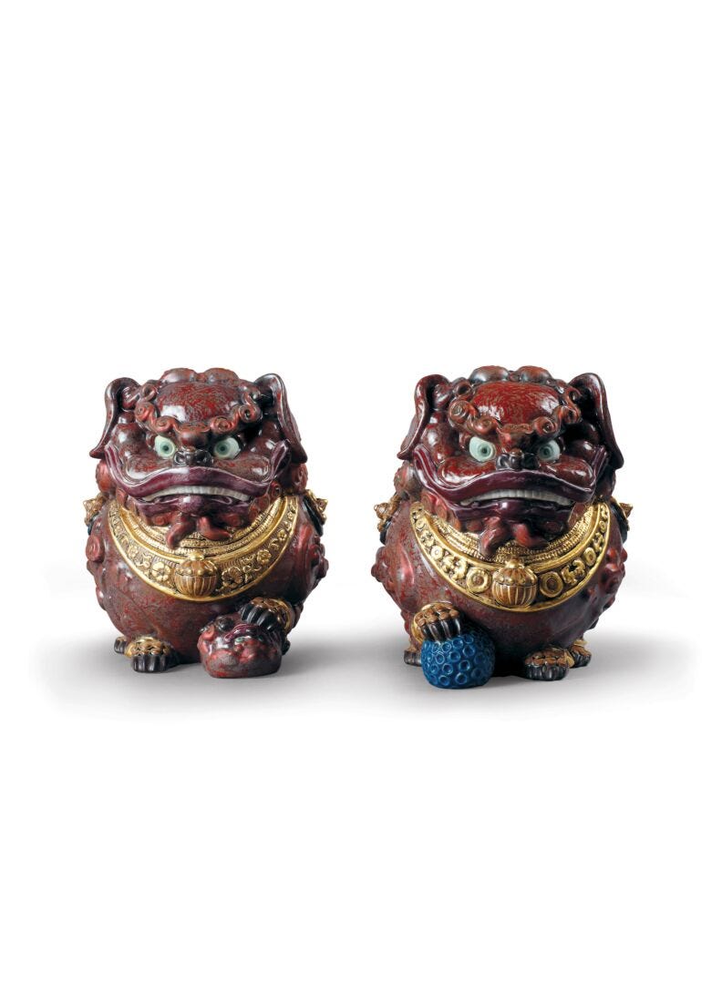 Guardian Lions Figurine. Limited Edition in Lladró