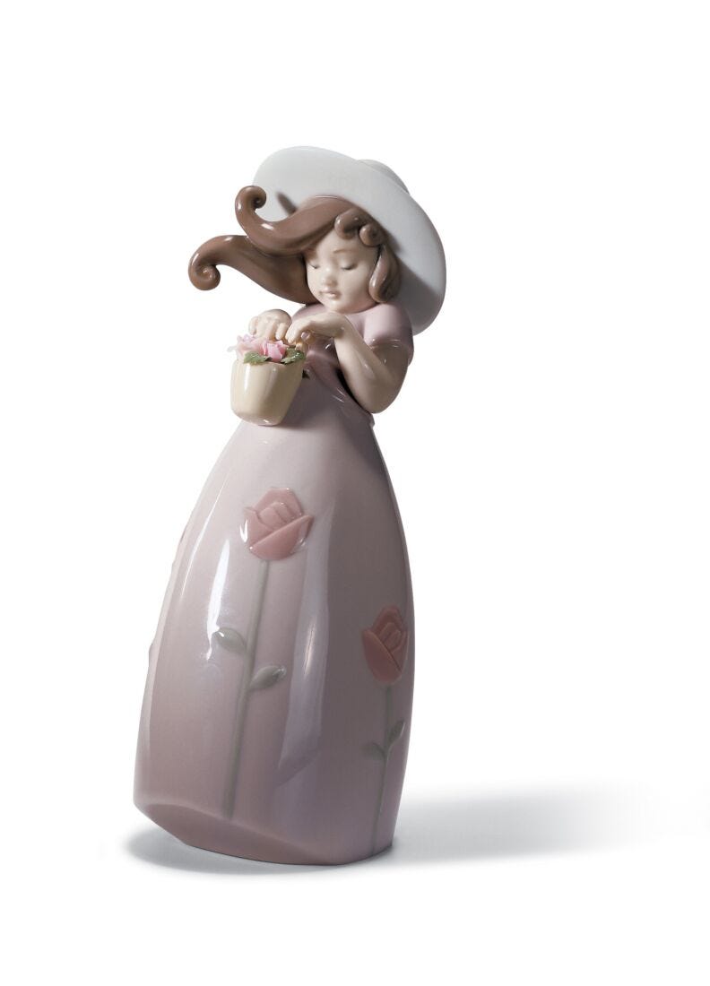 Little Rose Girl Figurine in Lladró