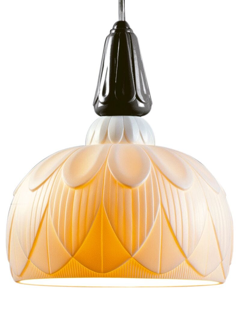 Ivy and Seed Single Ceiling Lamp. Absolute Black (US) in Lladró