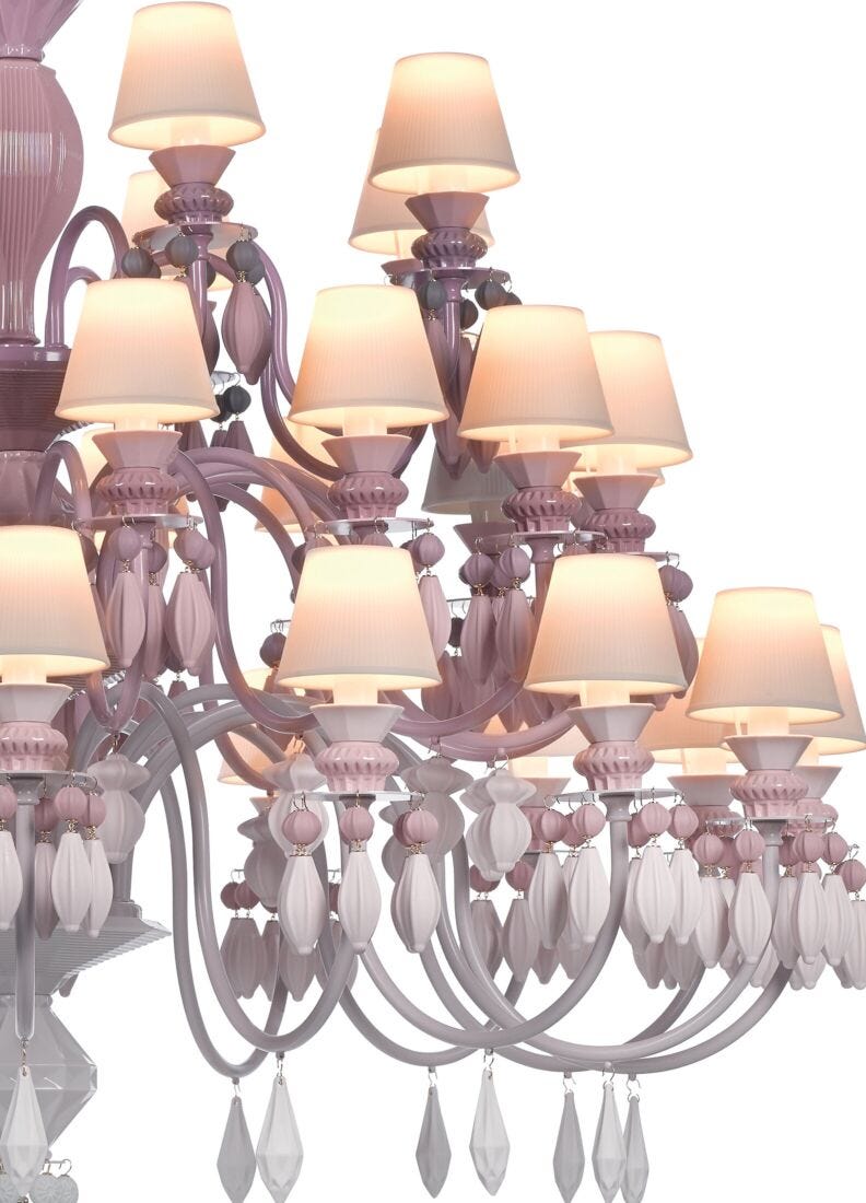 Belle de Nuit 40 Lights Chandelier. Pink (US), 1 of 5