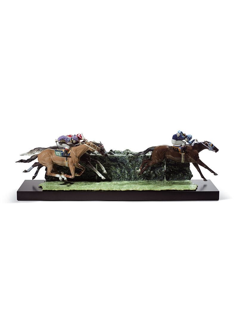 At The DerBy Horses Sculpture. Limited Edition in Lladró