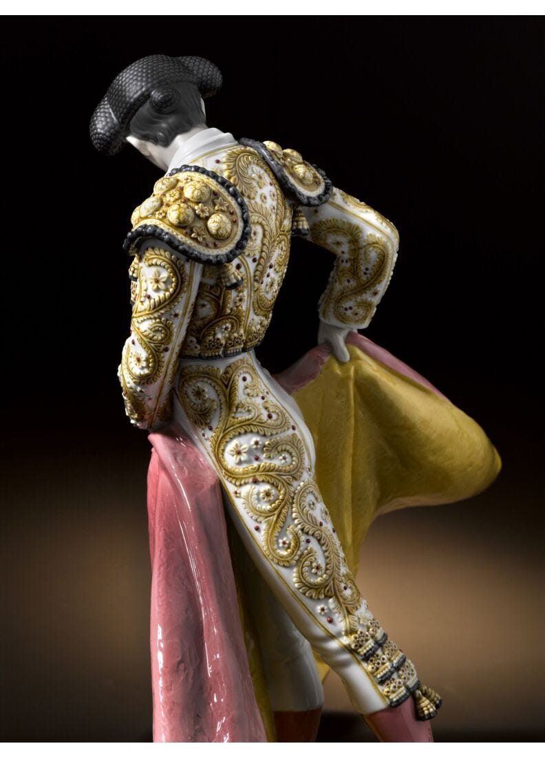 Matador Man Figurine. White Outfit in Lladró