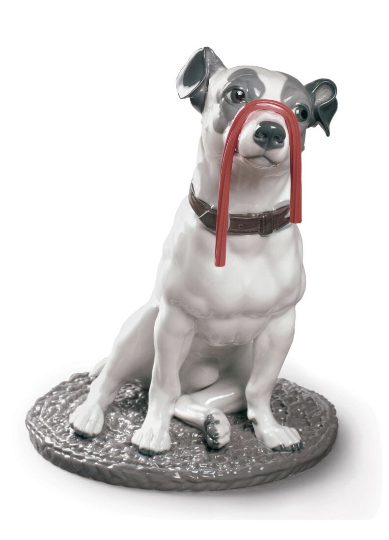 Jack Russell with Licorice Dog Figurine in Lladró