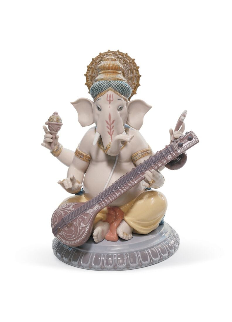 Veena Ganesha Figurine, 2 of 6