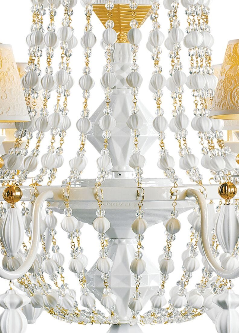 Chandelier Winter Palace 6 luces. Lustre oro (CE/UK/CCC) en Lladró