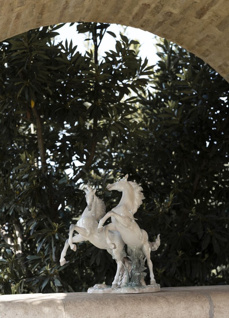 Escultura caballos Libres como el viento. Serie limitada en Lladró