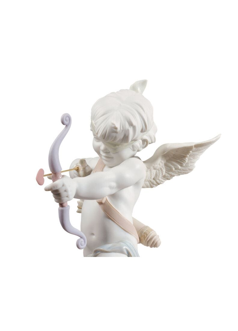 Straight to The Heart Cupid Angel Figurine in Lladró