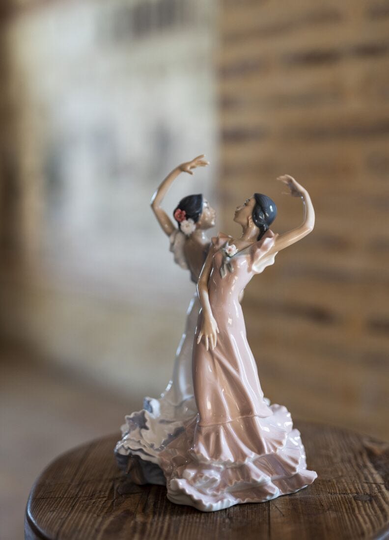 Ole Flamenco Couple Figurine in Lladró