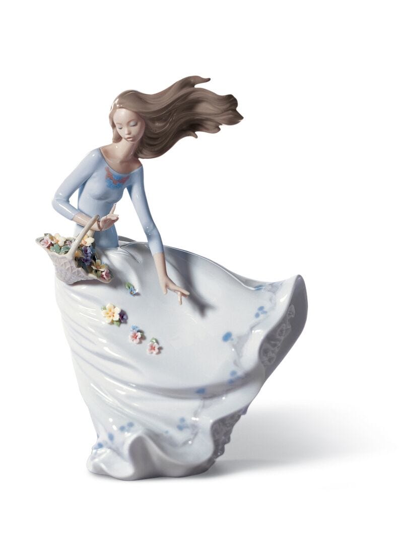 Figurina Donna Profumi al vento in Lladró