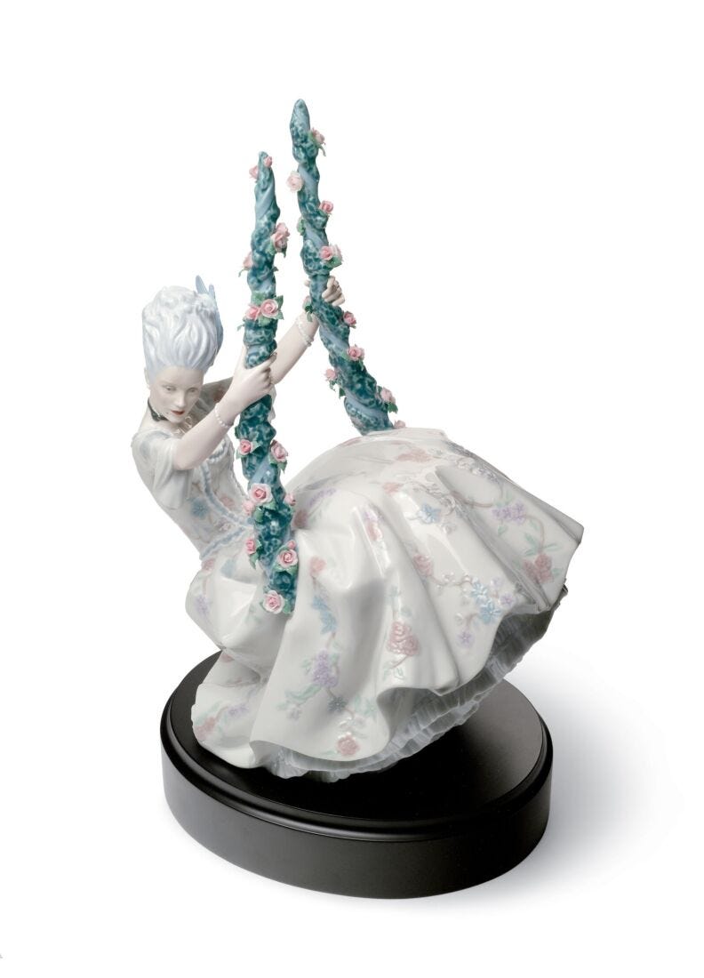 Rococo Lady on Swing Figurine in Lladró