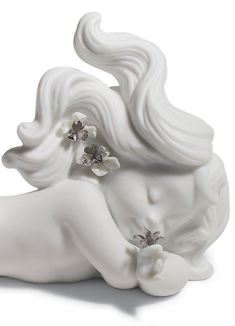 Figurina Sirena Sognando il mare. Lustro argento in Lladró