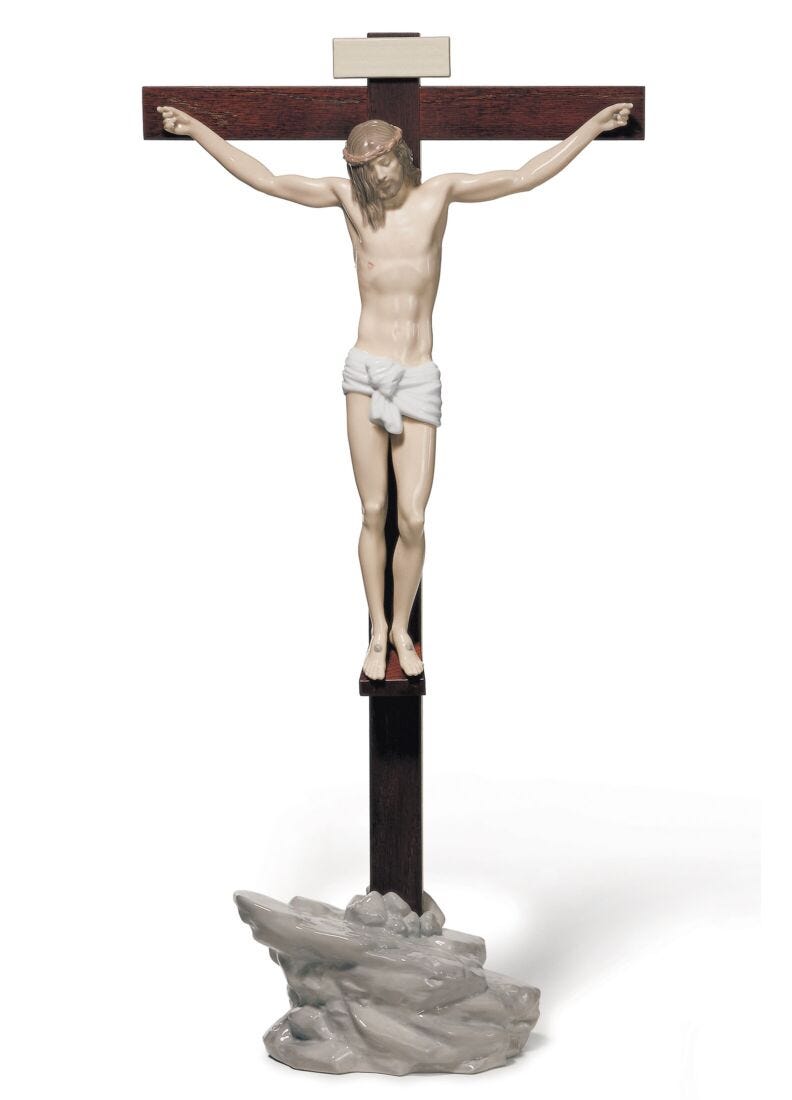 Our Savior Crucifix Figurine Tabletop in Lladró