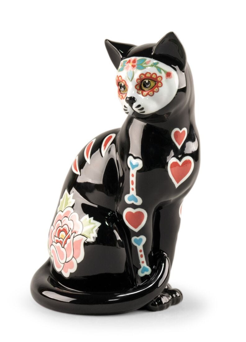 Catrina Cat Figurine in Lladró