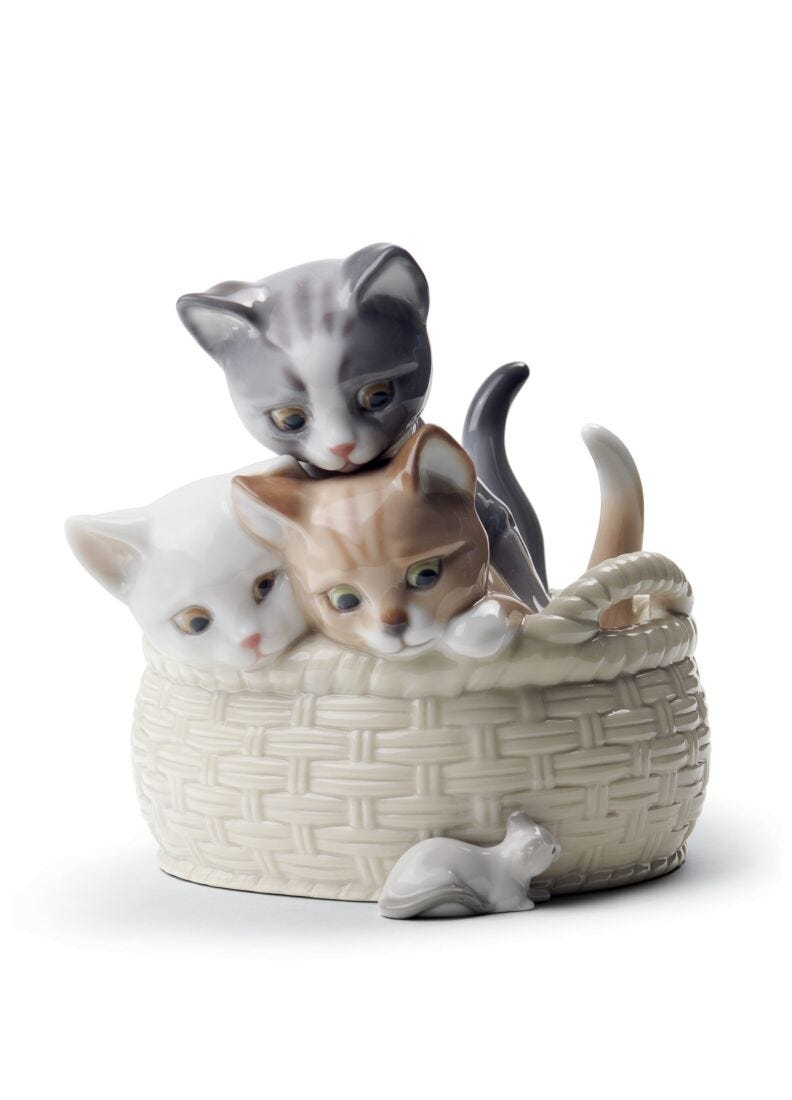 Curious Kittens Figurine in Lladró