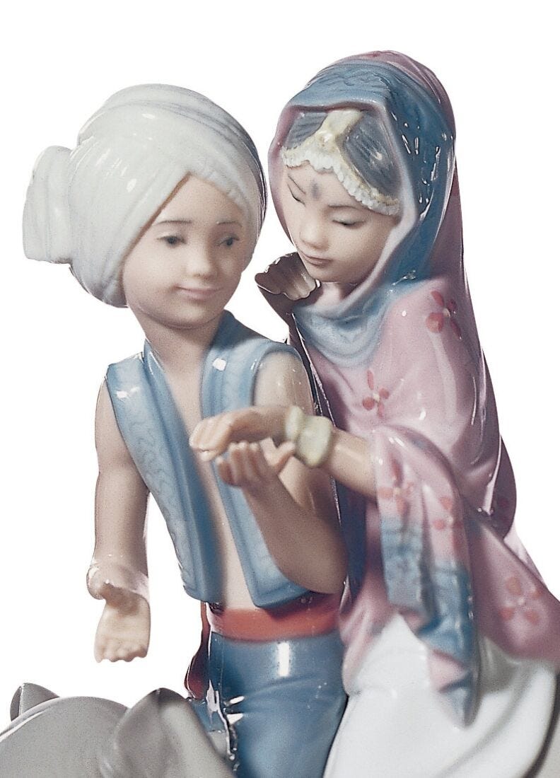 Figurina Bimbi indiani in Lladró