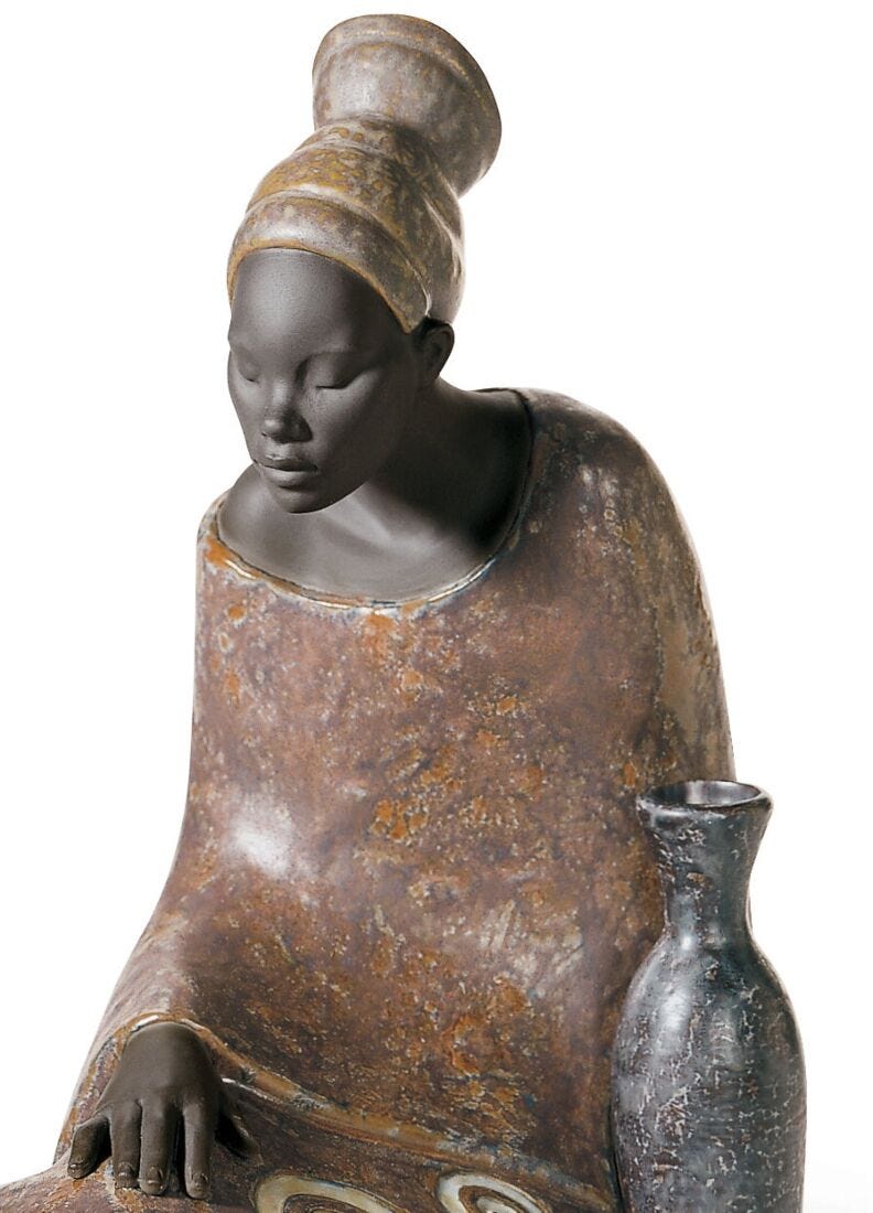 African Woman Figurine in Lladró