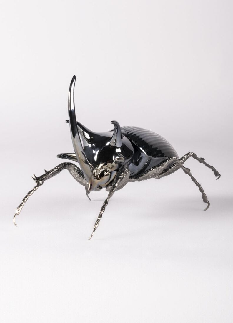 Rhinoceros Beetle Figurine in Lladró