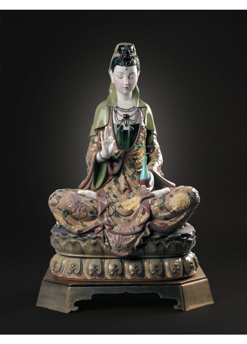 Scultura Kwan Yin. Serie limitata in Lladró