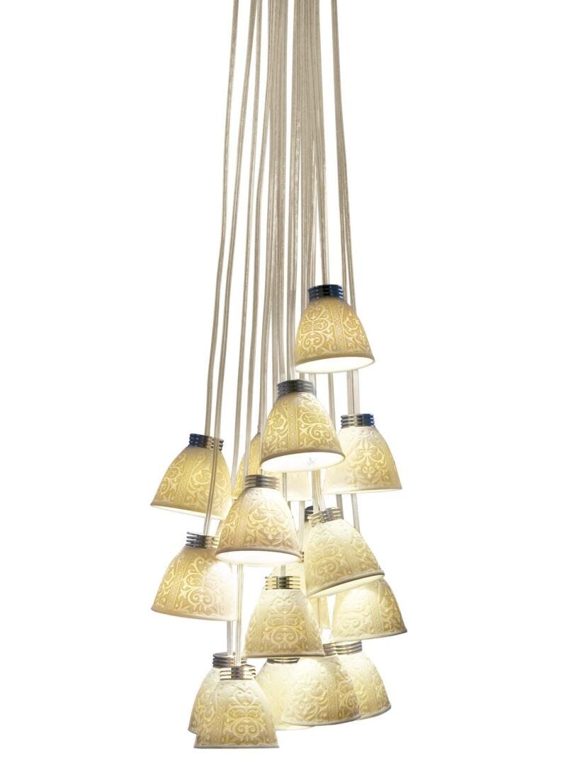 18-Lithophane chandelier (US) in Lladró